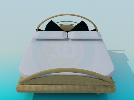 3D Modell Bett - Vorschau