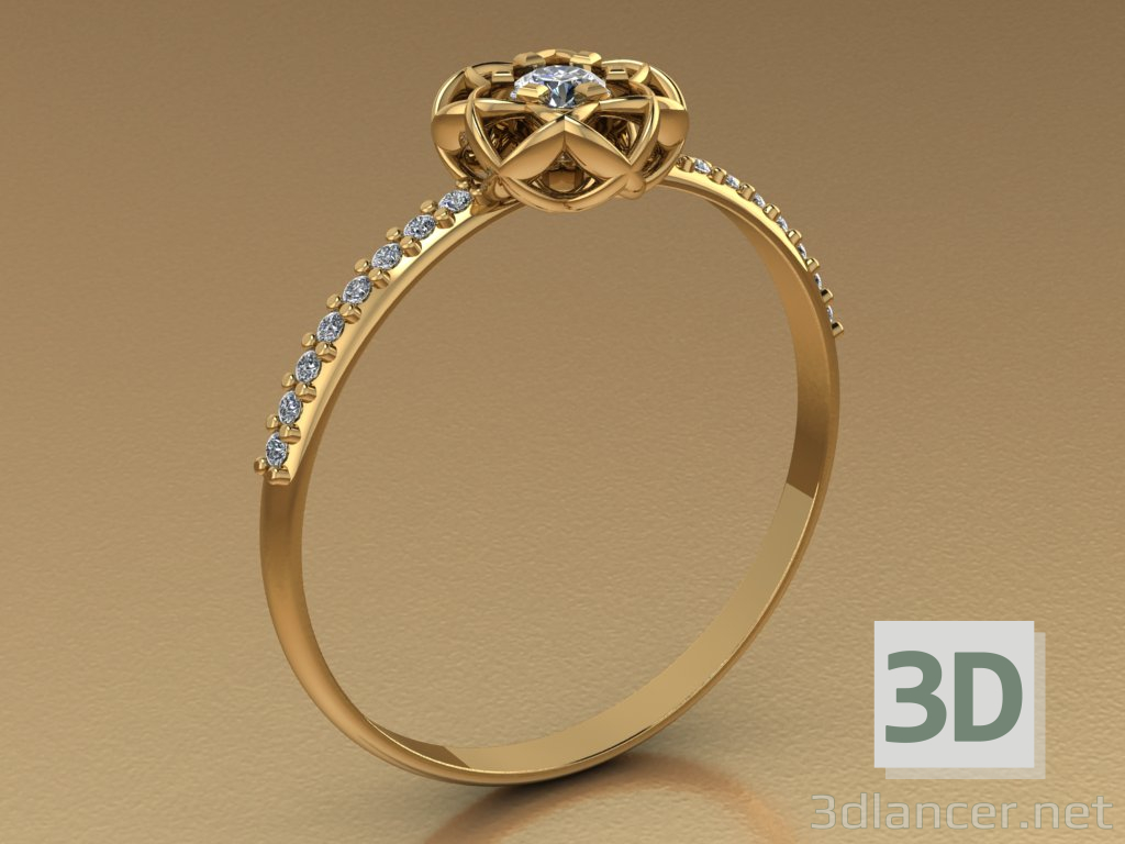 modèle 3D de bague femme acheter - rendu