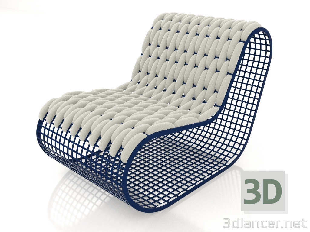 3d model Club chair (Night blue) - preview