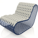 3d model Club chair (Night blue) - preview