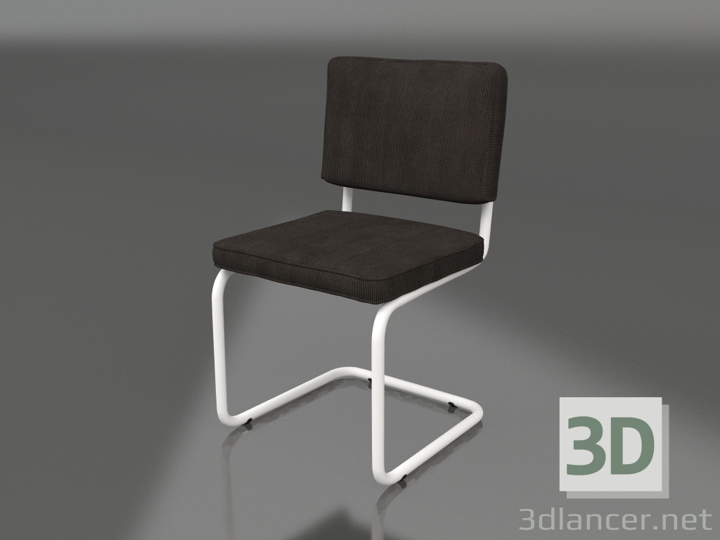 3d model Ridge Rib Chair (Grey) - preview