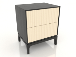 Comodino FARGO 2 cassetti con frontali fresati (vaniglia, rovere nero, opzione 4)