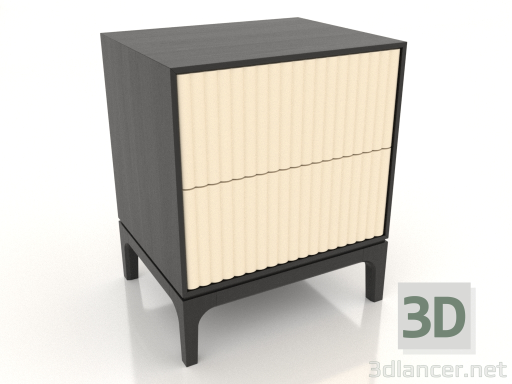 3d model Mesita de noche FARGO 2 cajones con frontales fresados (vainilla, roble negro, opción 4) - vista previa 3d model Mesita de noche FARGO 2 cajones con frontales fresados (vainilla, roble negro, opción 4) - vista previa