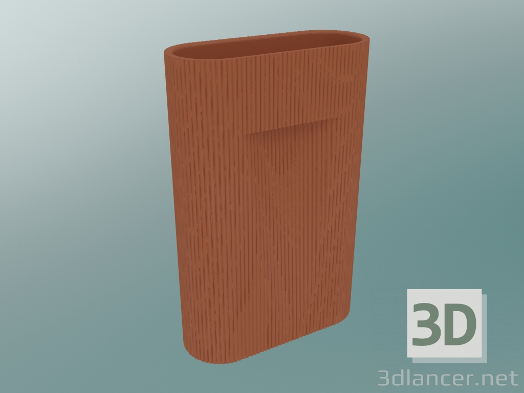 3d model Florero Cresta (H 35 cm, terracota) - vista previa