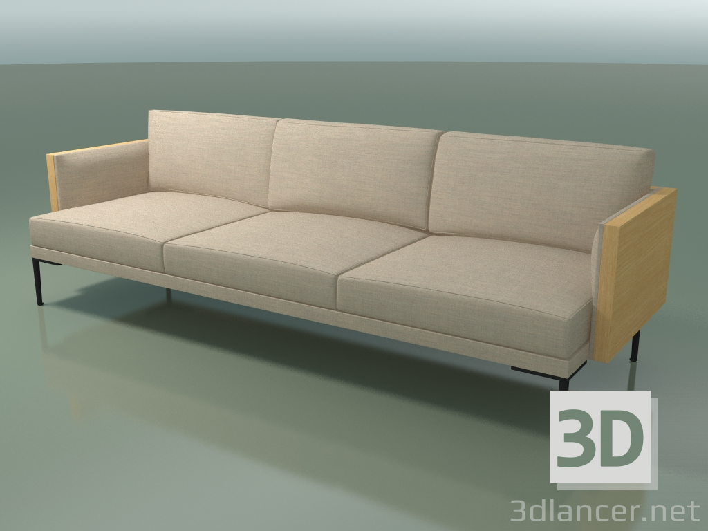 3D modeli 3'lü kanepe 5243 (Doğal meşe) - önizleme