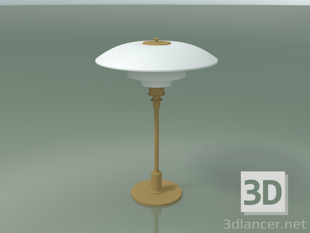 modello 3D Lampada da tavolo PH 3½-2½ TAVOLO (60W E14, OTTONE PVD VETRO) - anteprima