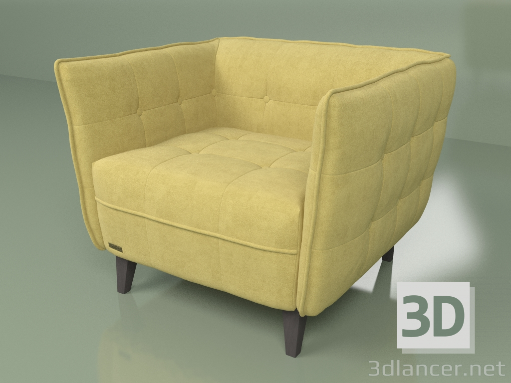 modèle 3D Fauteuil Lester - preview