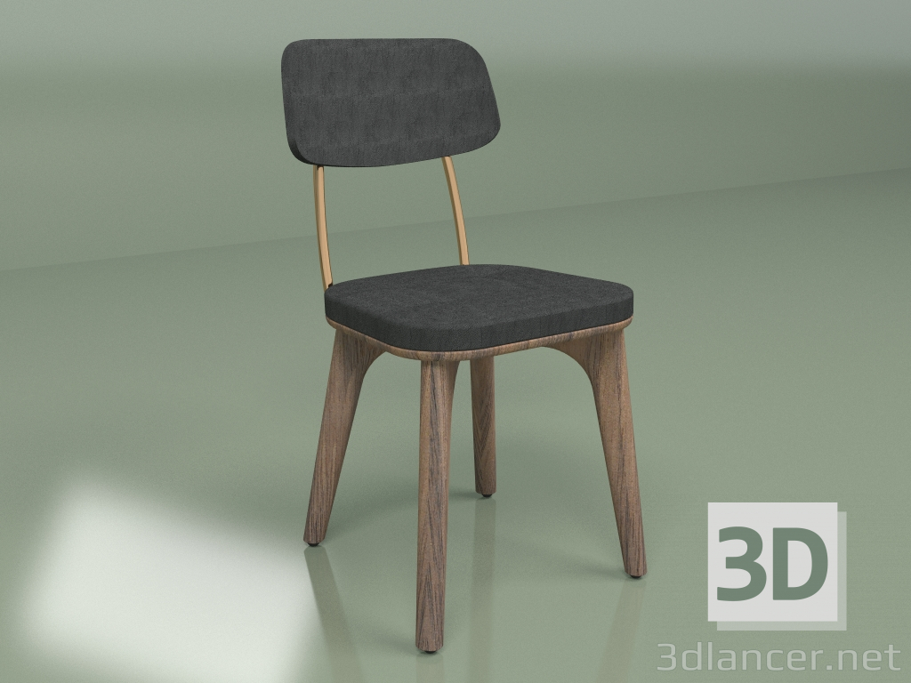 3d model Silla utilitaria con asiento de cuero - vista previa