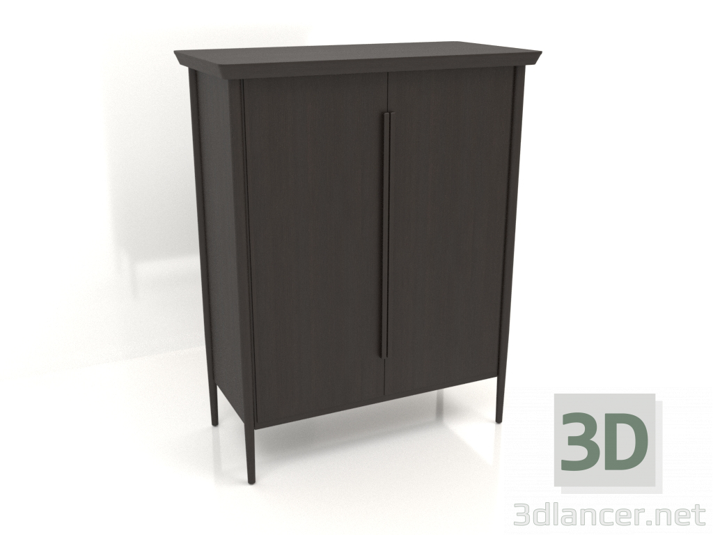 3d модель Шкаф МС 04 (1114х565х1400, wood brown dark) – превью