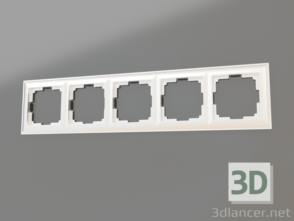 3D Modell Fiore Rahmen für 5 Pfosten (silber) - Vorschau