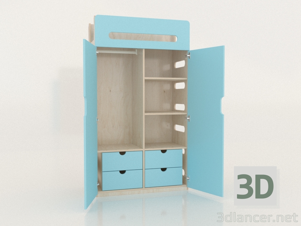 3D Modell Kleiderschrank offen MOVE WD (WBMWD1) - Vorschau