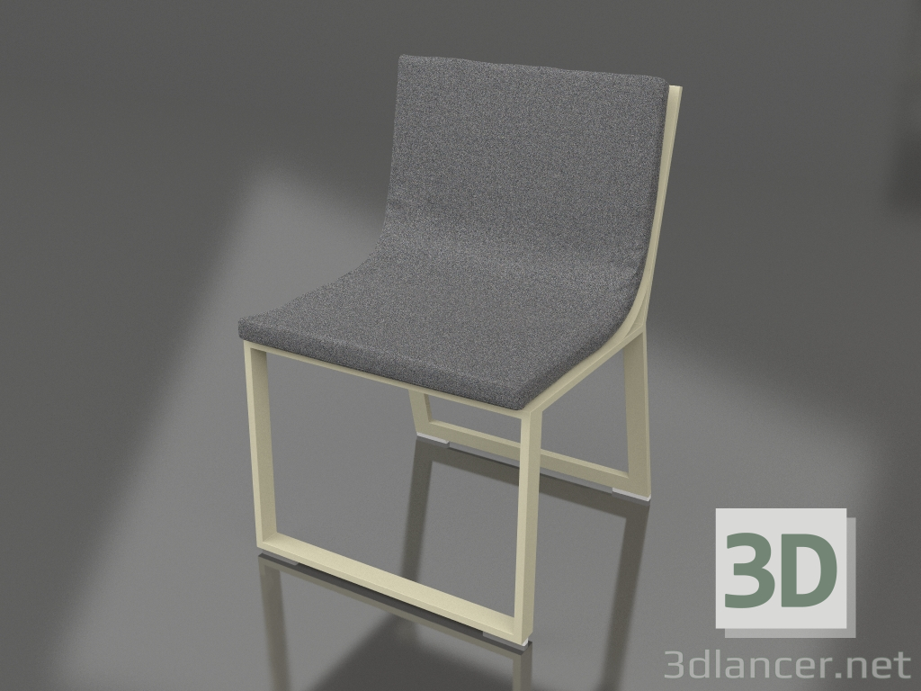 modello 3D Sedia da pranzo (Oro) - anteprima