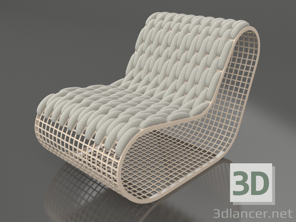 modèle 3D Fauteuil club (Sable) - preview