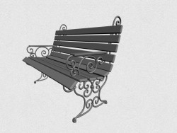 Banc avec éléments forgés