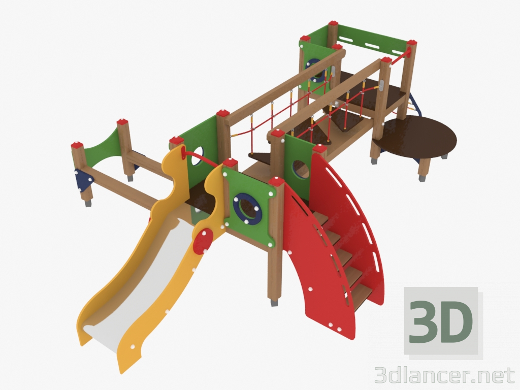 3d model Children's play complex (4201) - preview