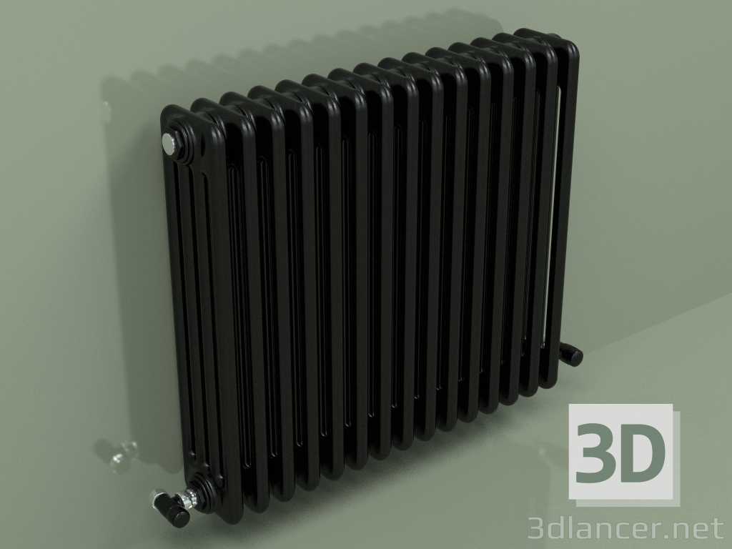 modèle 3D Radiateur TESI 4 (H 600 15EL, Noir - RAL 9005) - preview