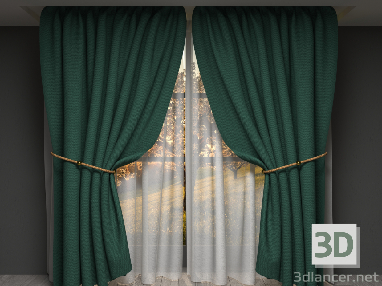 3d model Curtains - Curtains - preview