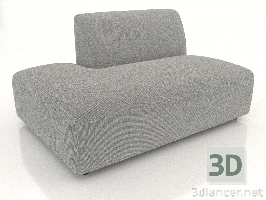 3D Modell Sofamodul 1-Sitzer (L) 130x90 nach links ausziehbar - Vorschau