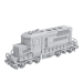 modèle 3D de Train Locomotive Lego rouge acheter - rendu