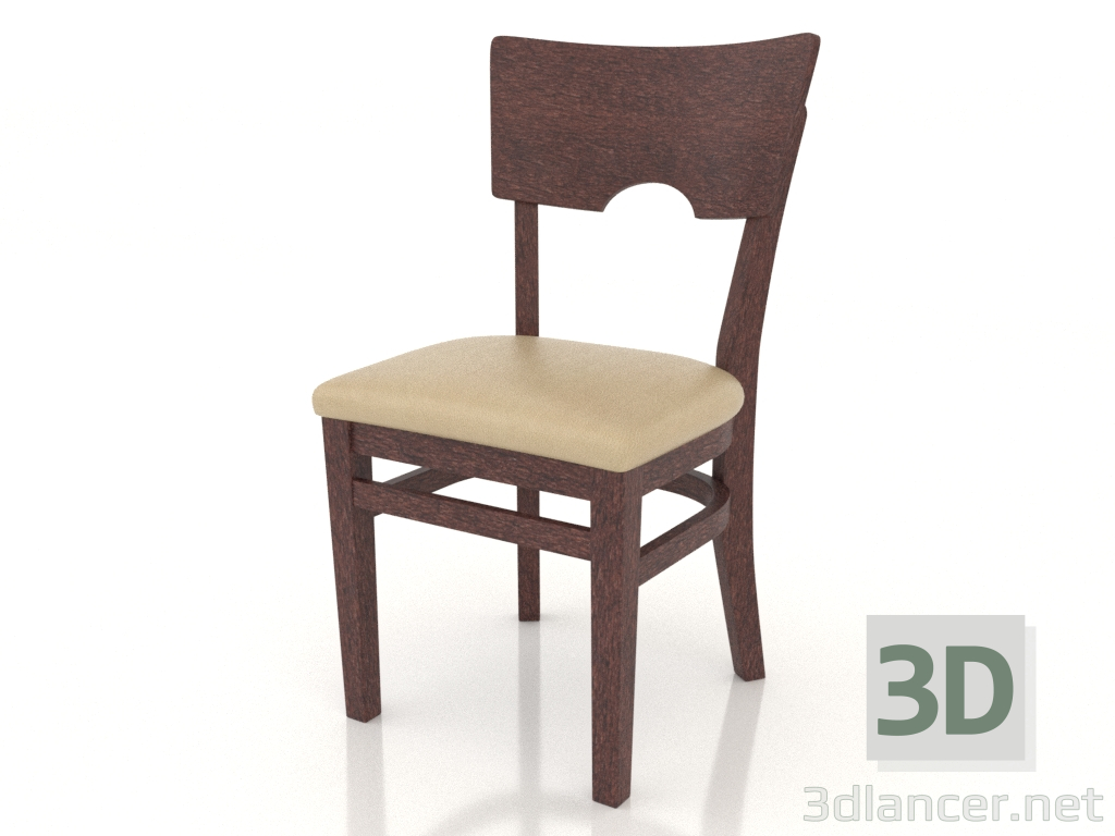 modèle 3D Chaise York (noyer) - preview