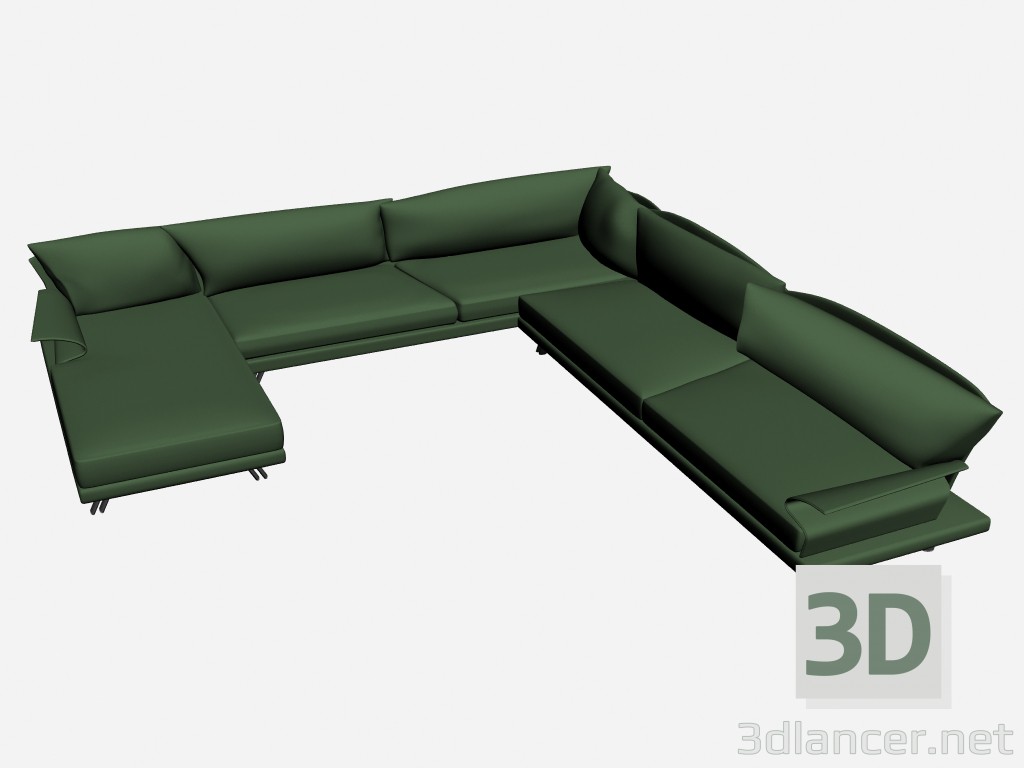 3D modeli Kanepe köşesi süper roy angolare 3 - önizleme