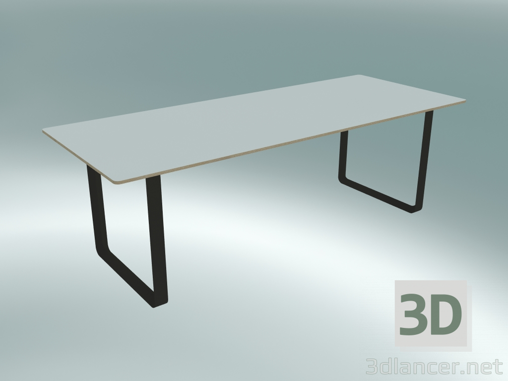 3D modeli Tablo 70/70, 225x90cm (Beyaz, Siyah) - önizleme