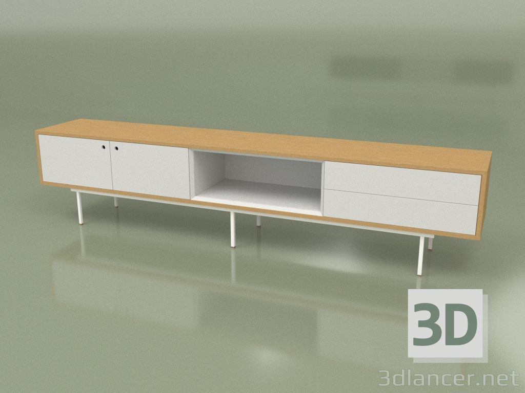 3D Modell TV-Ständer ULTRA (RAL 9003) - Vorschau