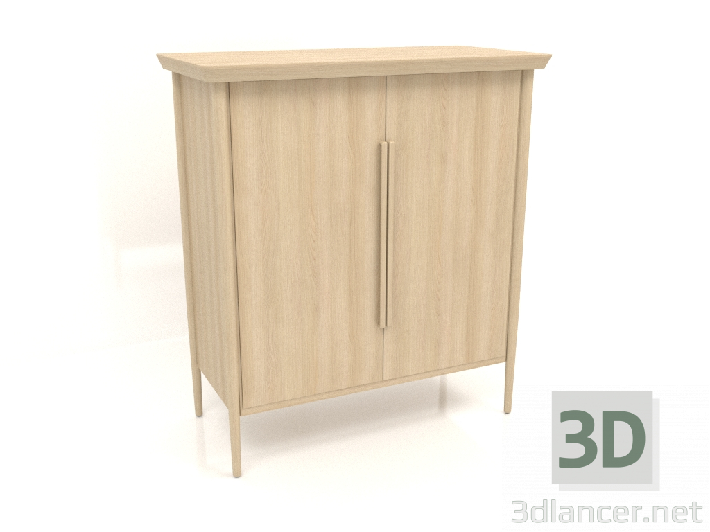 modello 3D Mobile MS 04 (1114x565x1245, legno bianco) - anteprima