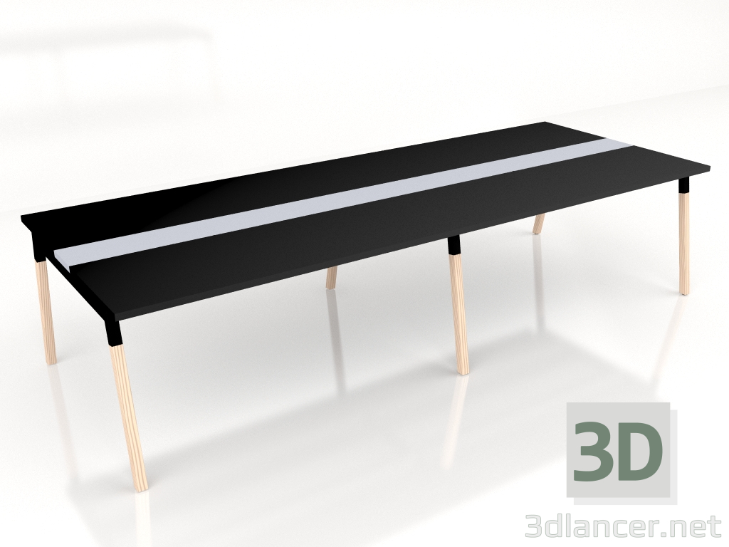 modello 3D Tavolo di negoziazione Ogi W Conference SW26+SW26L (3200x1210) - anteprima