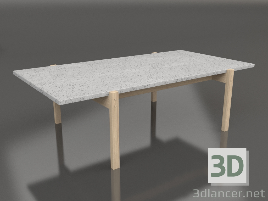 3D Modell Couchtisch Eugene (Heller Beton, Helle Eiche) - Vorschau