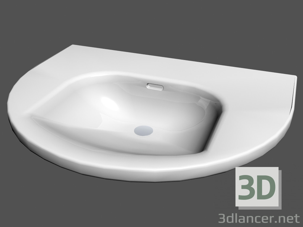 3D modeli Lavabo yarım silindirik l oturma r5 - önizleme