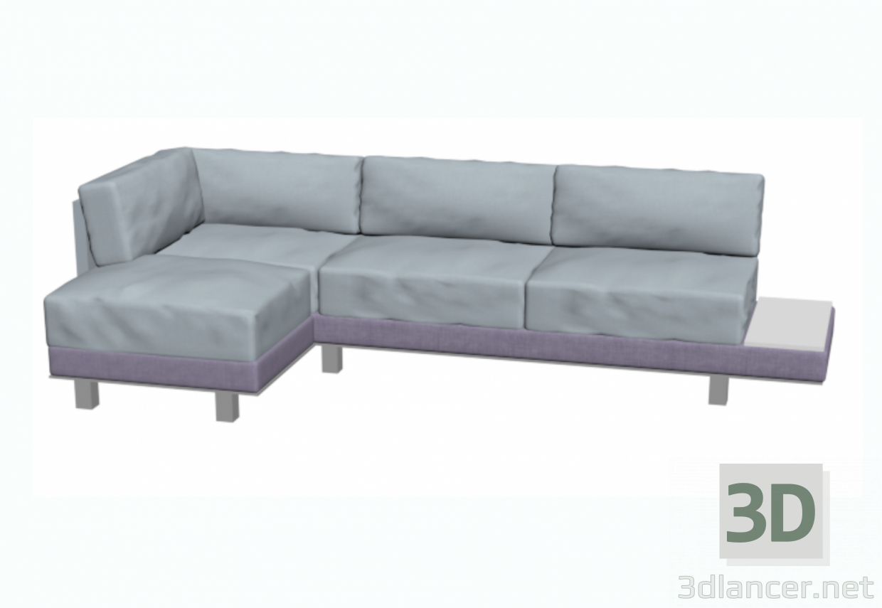 3D Modell Sofa moderne Dreisitzer - Vorschau