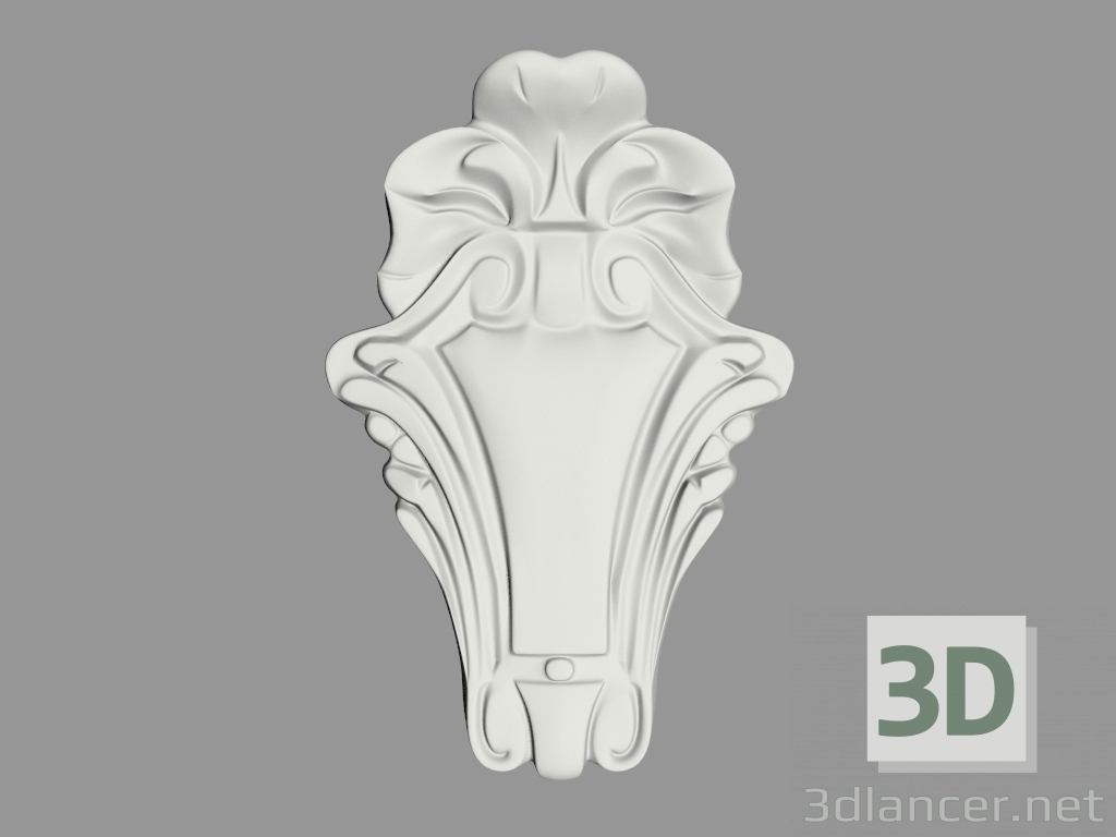 Modelo 3d Decoração de parede (F68) - preview