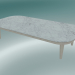 3D Modell Couchtisch Fly (SC5, H 26 cm, 60 x 120 cm, weiß geölter Eichenfuß mit geschliffenem Bianco Carrara-M - Vorschau