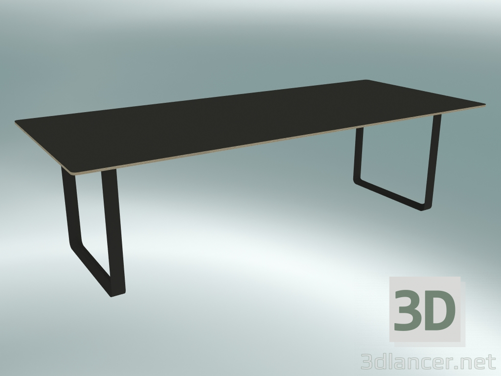 3D Modell Tisch 70/70, 255x108cm (Schwarz) - Vorschau