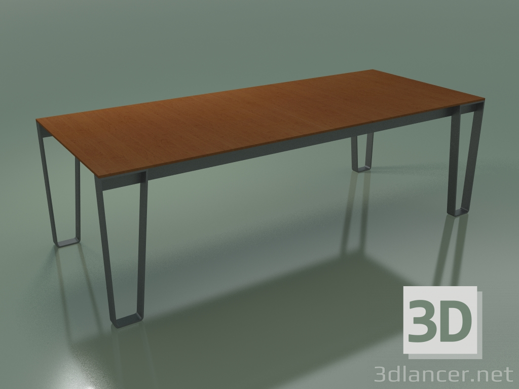 3d model Mesa de comedor exterior InOut (933, aluminio lacado gris, listones de teca) - vista previa