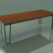 3d model Mesa de comedor exterior InOut (933, aluminio lacado gris, listones de teca) - vista previa