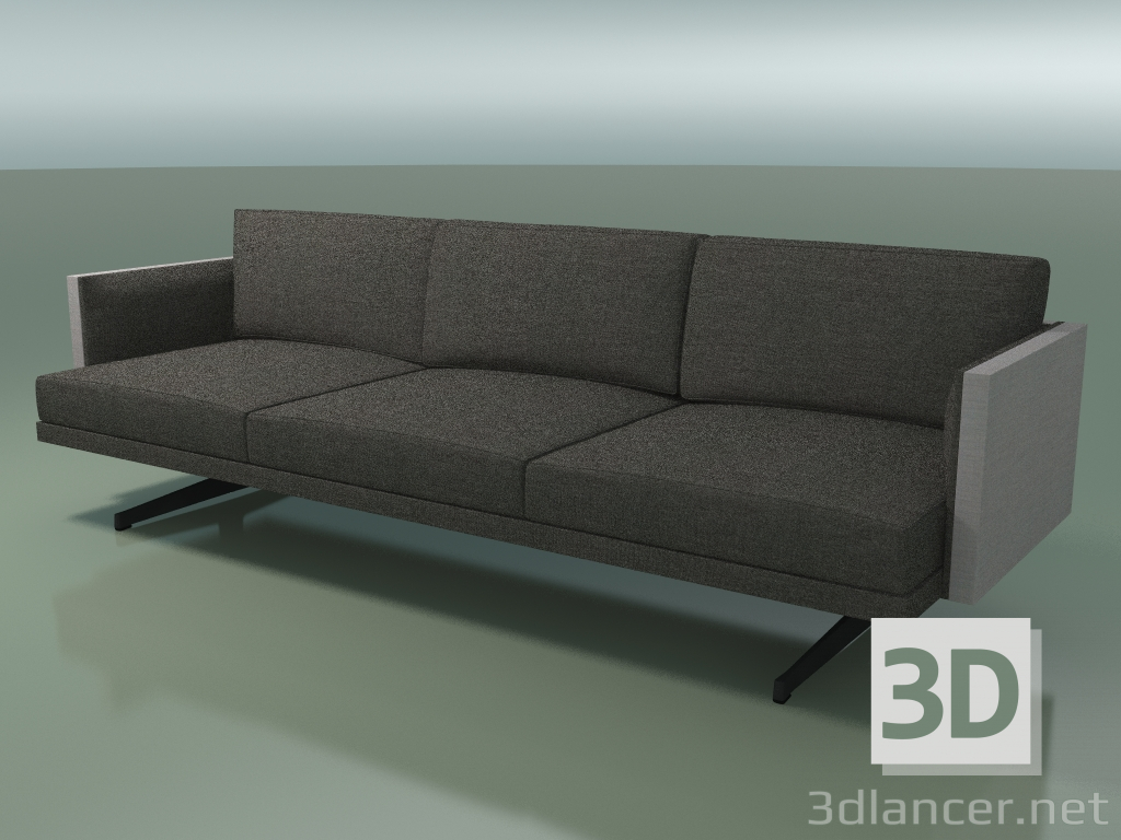 3d model 3-seater sofa 5247 (H-legs, two-tone upholstery) - preview