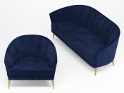 Sofa and armchair Settees Perla