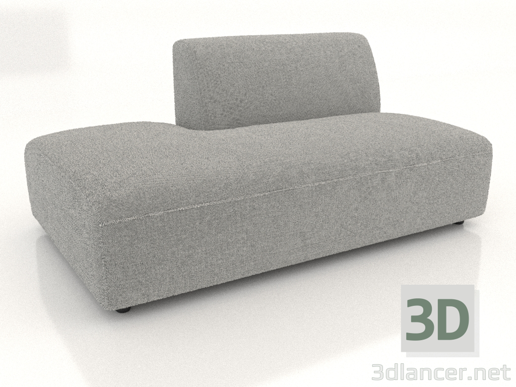 3d model Sofa module 1 seater (L) 150x90 extended to the left - preview