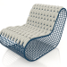 3d model Sillón club (gris azul) - vista previa