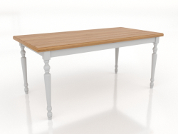 Tavolo da pranzo 1600x800 mm (bianco, rovere naturale)