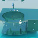 3d model Washbasin with mirror - preview