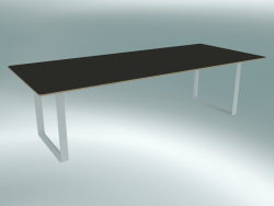 Table 70/70, 255x108cm (Black, White)