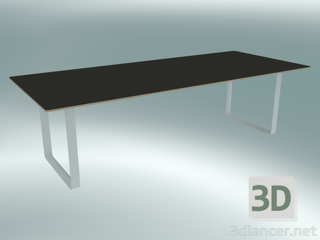 3D Modell Tisch 70/70, 255x108cm (Schwarz, Weiß) - Vorschau