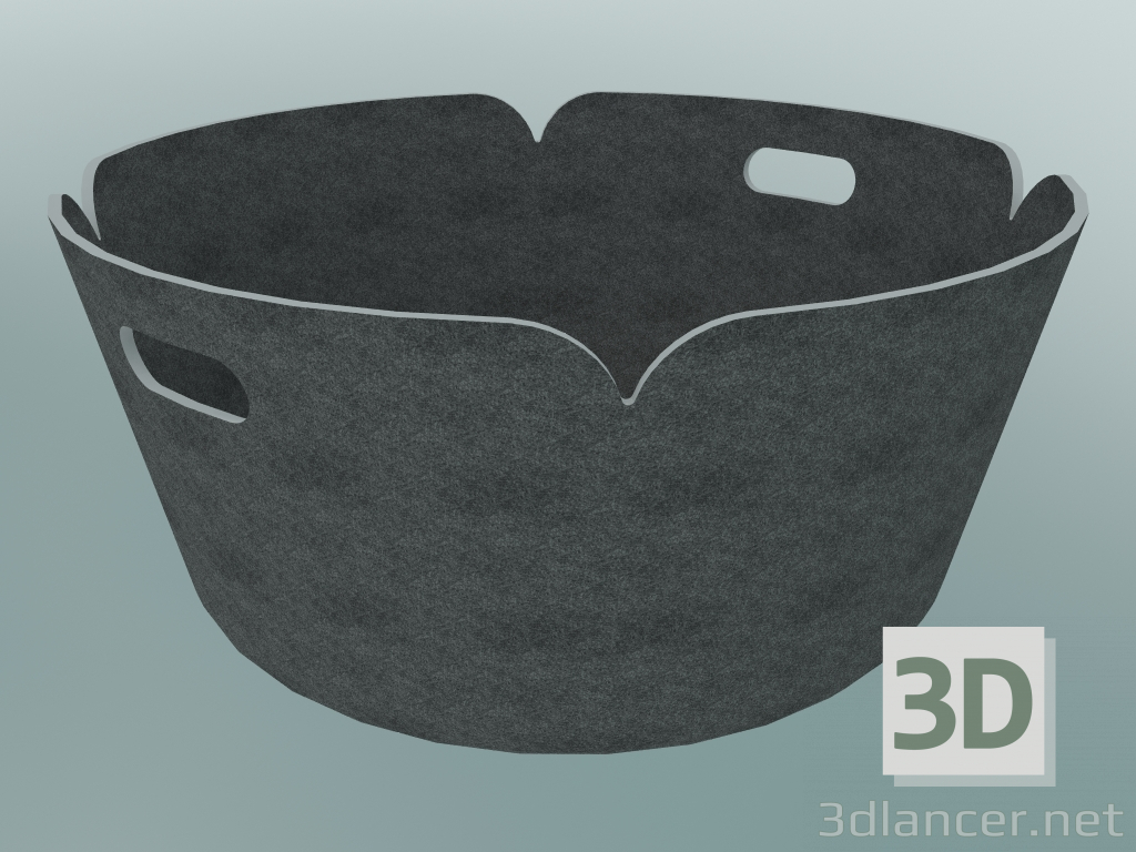 Modelo 3d Cesta redonda Restaurar (Cinza) - preview