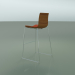 3d model Bar chair 0478 (on a sled, with a front upholstery, teak effect) - preview