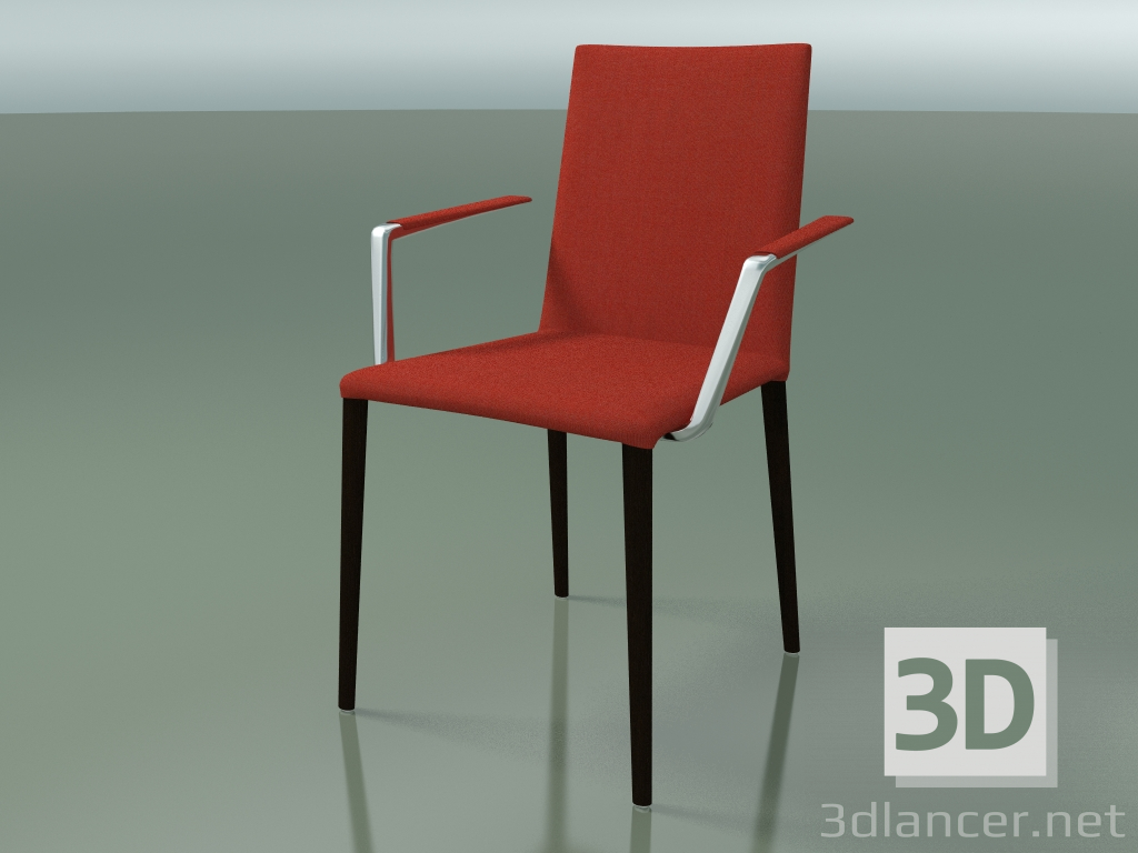 3d model Silla 1708BR (H 85-86 cm, con reposabrazos, con tapicería de tela, wengué L21) - vista previa