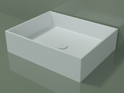 Lavabo da appoggio (01UN31301, Glacier White C01, L 60, P 48, H 16 cm)