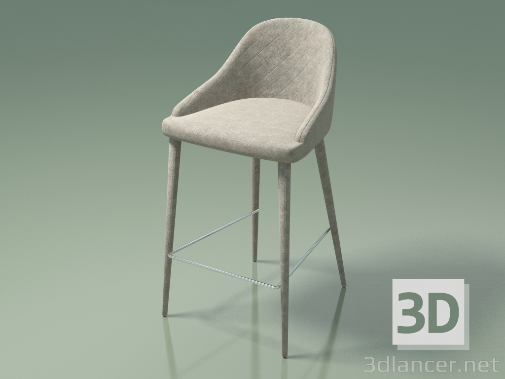 modello 3D Sedia da mezzo bar Elizabeth (111028, beige) - anteprima